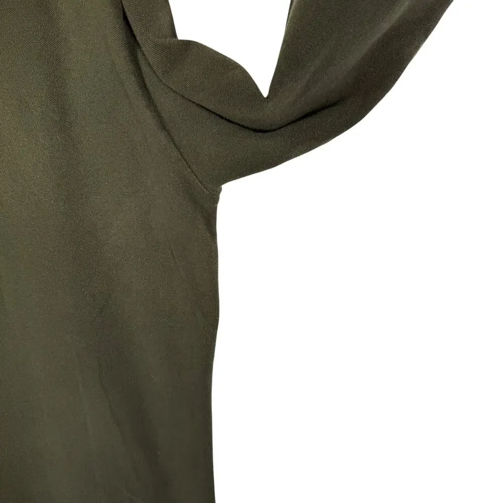 Polo‎ Ralph Lauren Green Cotton Classic Fit Collared Long Sleeve Top XL Vintage